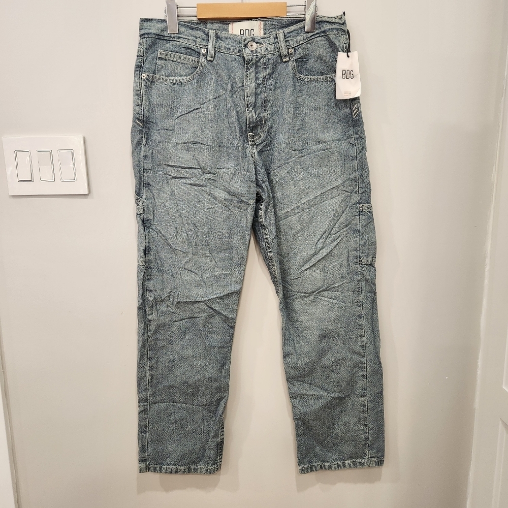 BDG Urban Outfitters Men’s 30x30 Blue Carpenter Straight Leg Workwear Jeans NWT